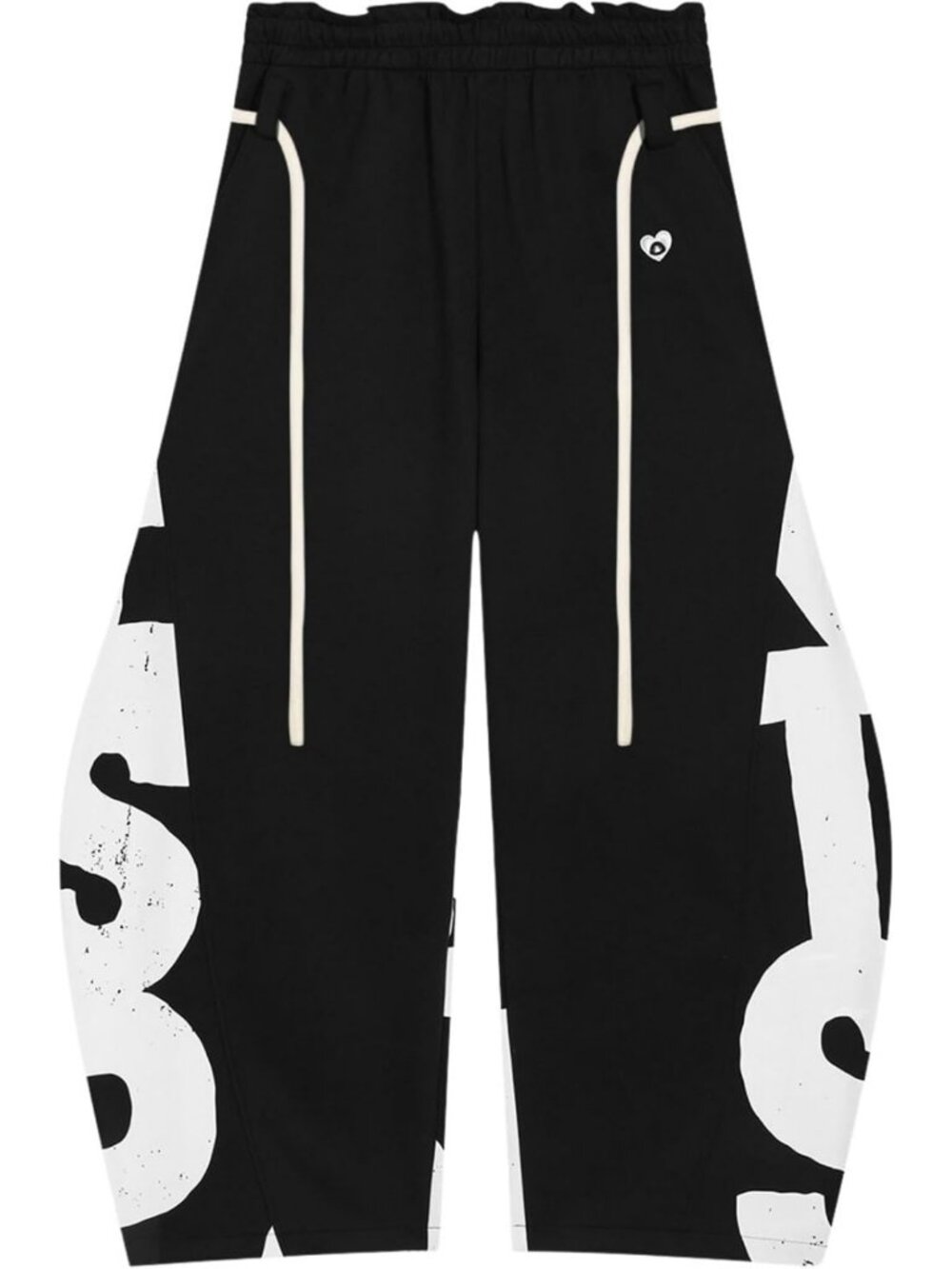 Unisex Graphic Lantern Trouser - Baggy Barrel Sweatpants, Wide Leg, Casual Style